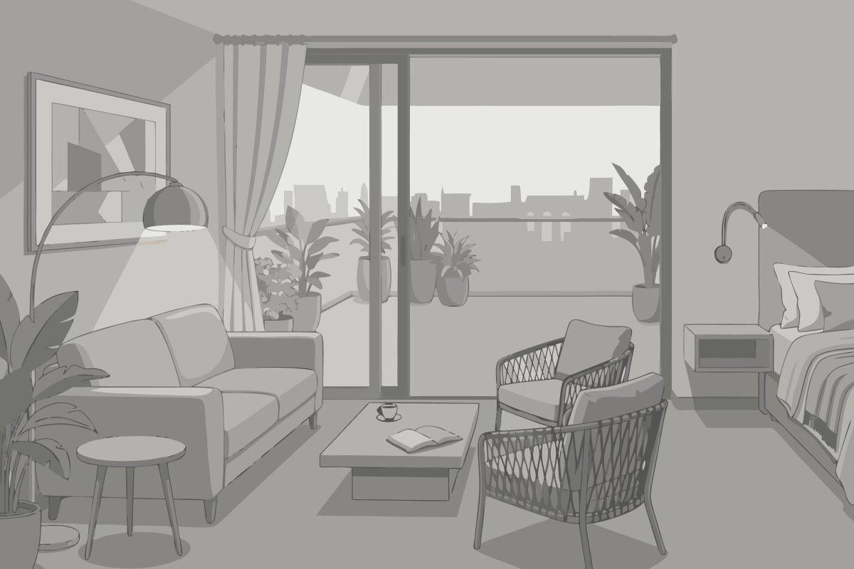 Standard Suite with External Private Bathroom and City View